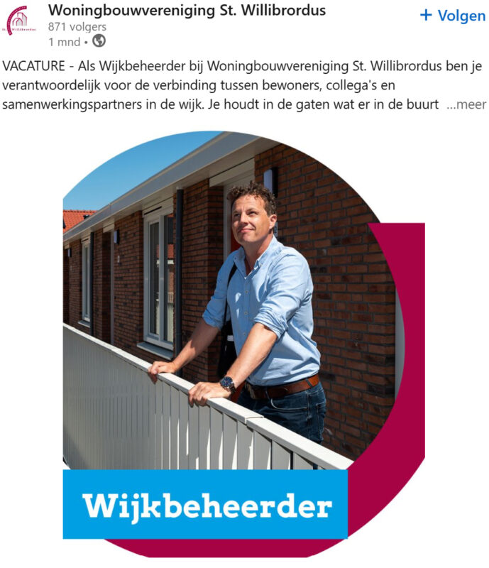 Bedrijfsfotografie voor de beeldbank van Woningbouwvereniging St. Willibrordus, gemaakt door BLINKfotografie in Amsterdam.